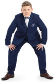 DIEGO Indigo Blue 2 Piece Boys Suit (plus sizes)