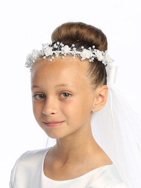 T20 White Crown with Veil