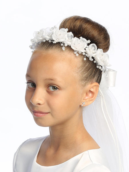 T66 White Crown with Veil