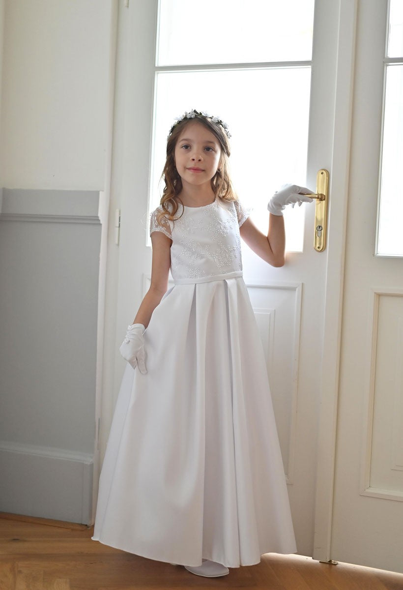 white communion dress ELSA-065 White Communion Dress – Leanaí Athlone
