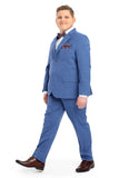 LUIS Light Blue Boys 2 Piece Suit (plus size)