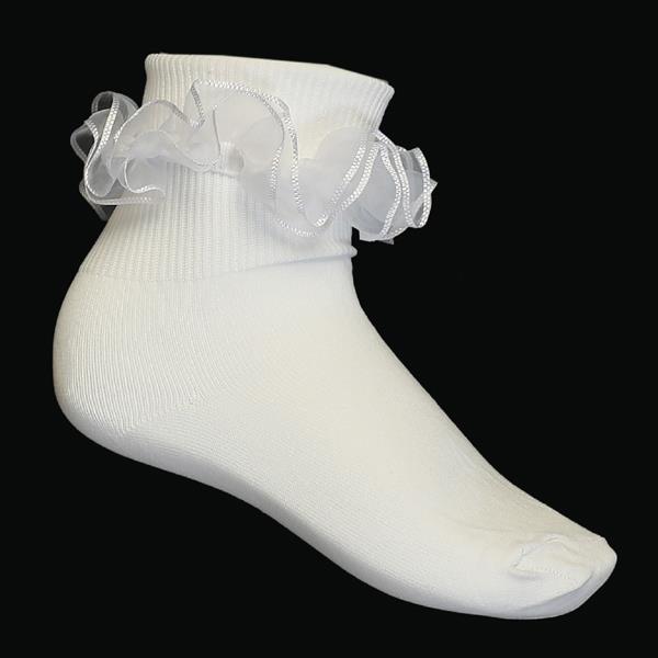 S5 White Frilly Socks (all sizes)