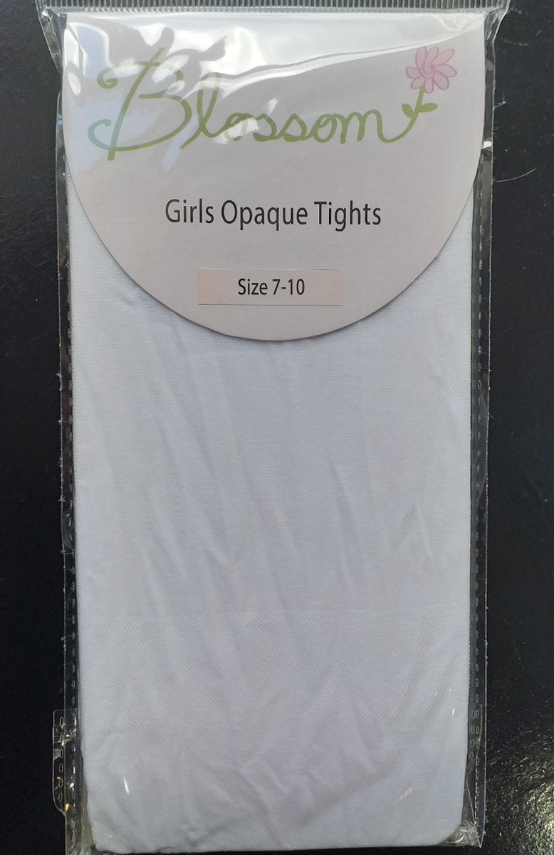 310 Girls Blossom/Nicole White Opaque Tights (1-14 years) – Leanaí Athlone