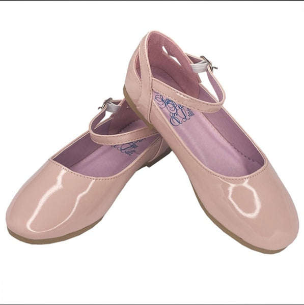ELSA Pink Patent Dress Shoes with Ankle Strap Junior Sizes 9 to 5
