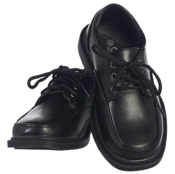 DAVID Boys Black Formal Lace Up Shoes (5 infant to 6 junior)