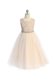 KD524-A Blush Long Flower Girl Dress (2-14 years)