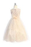 SALE KD524-D Blush Pink Long Dress with Diamond Cluster (14 years only)