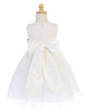 SALE BL241 White Glitter Tulle Flower Girl Dress (2 - 6 years)