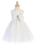 SALE BL241 White Glitter Tulle Flower Girl Dress (2 - 6 years)