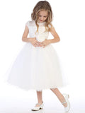 SALE BL306 Ivory Lace & Tulle Dress with Rhinestones & Pearls (5y, 8y & 20X)