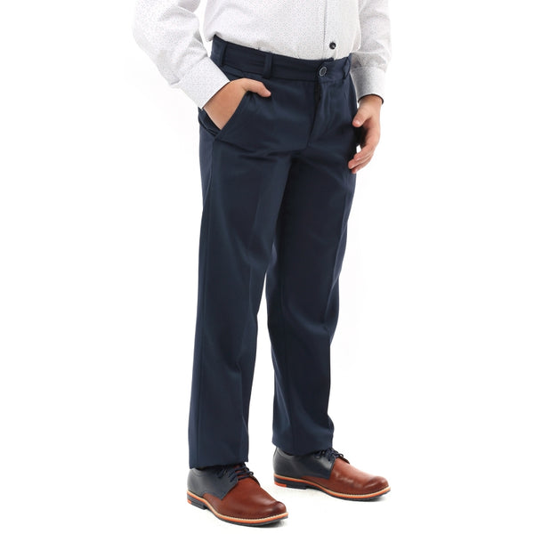 DAWID Boys Navy Slim Fit Trousers (8-14 years)