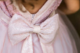 KD522X Blush Pink Lace Sequin V-Back (plus sizes 14.5-20.5)