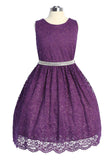 SALE KD492+ Purple Stretch Lace Dress (size 14.5 only)