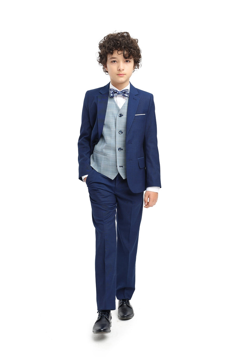 Royal blue boys on sale suit