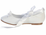SALE ROSE White Ballerina Pumps (sizes 8,9,12 only)