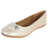 SALE WENDY Ivory Flat Pump Dress Shoes Junior Sizes 10 to 4