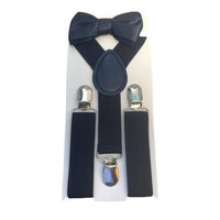 Navy Braces with Matching Bowtie
