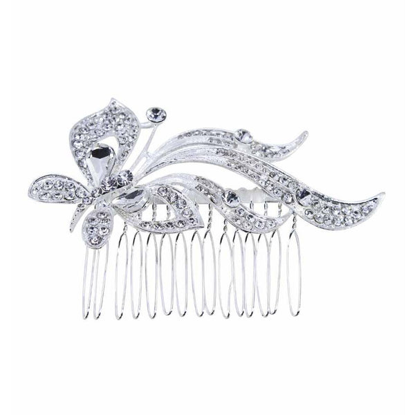 JW9750771829 Diamante Butterfly Comb