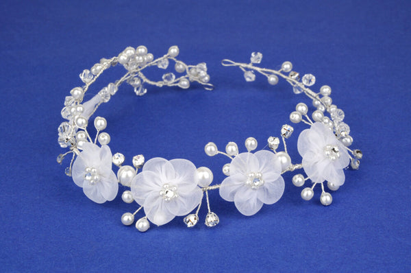 KR64174 White Halo/Tiara Headpiece