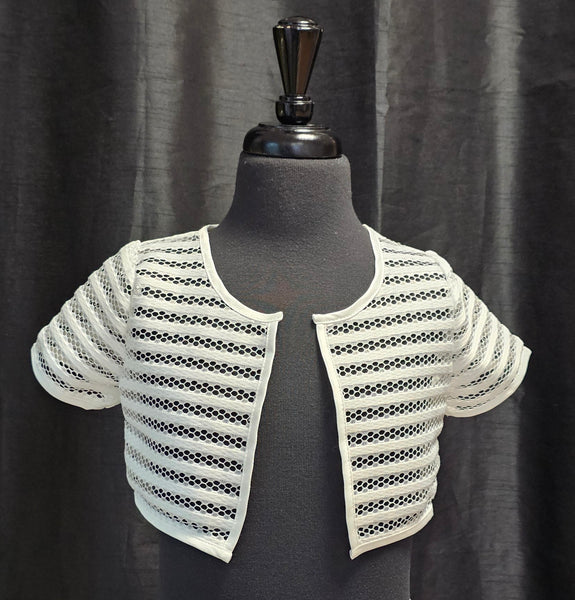 SALE Off-White Openwork Bolero (5 & 8 years)