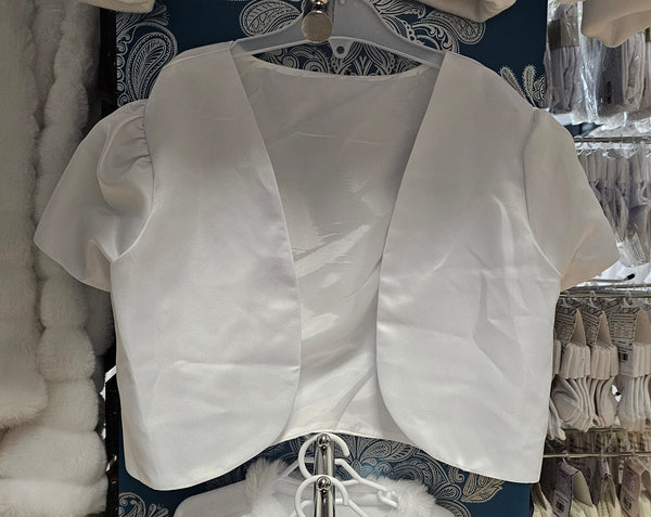 SALE TipTop White Satin Bolero (size 18X)