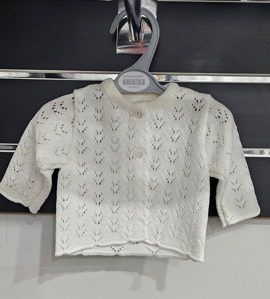 SALE BW10-583 Baby Ivory Knitted Cardigan (Newborn - 9 months)