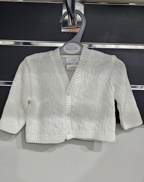 SALE BW10-176/576 Baby Boys Ivory Knitted Cardigan (Newborn - 24 months)