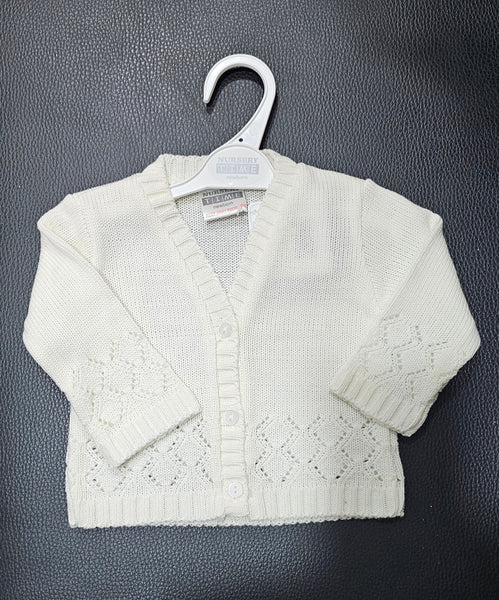 SALE BW10-541 Ivory baby cardigan (NEWBORN only)