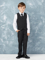 SALE TK4020 Boys Black 5 Piece Suit  (5 & 14 years only)