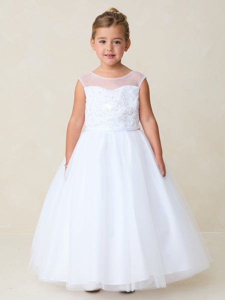 TK5855 White Dress (2-16 yrs)