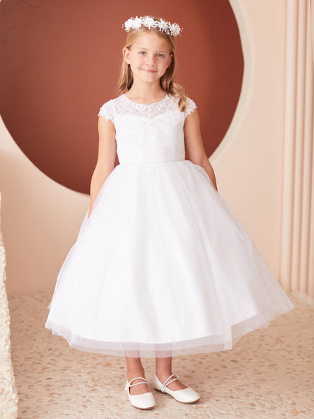 TK5859 White Dress (2-16 yrs)