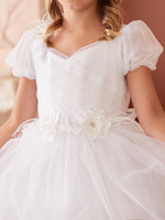 TK5865 Communion Dress available in white & ivory (2-16 yrs)