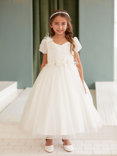 TK5865 Communion Dress available in white & ivory (2-16 yrs)