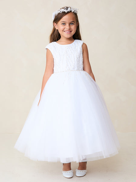 TK5875 White Dress (2-18 yrs)