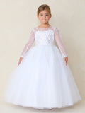 TK5877 White Dress (2-14 yrs)