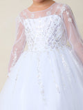 TK5877 White Dress (2-14 yrs)