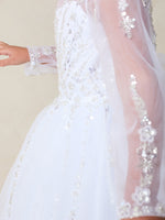 TK5877 White Dress (2-14 yrs)