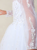 TK5877 White Dress (2-14 yrs)