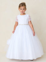 TK5880 White Dress (7-18 yrs & plus sizes)