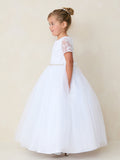 TK5880 White Dress (7-18 yrs & plus sizes)