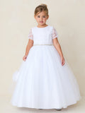 TK5880 White Dress (7-18 yrs & plus sizes)