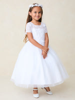 TK5883 White Dress (2-18 yrs)