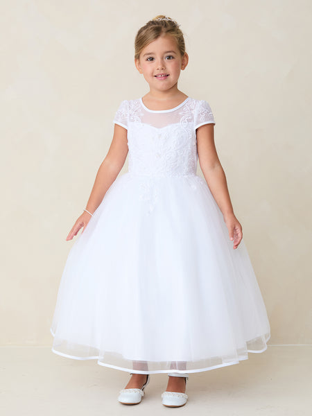 TK5885 White Dress (2-16 yrs)