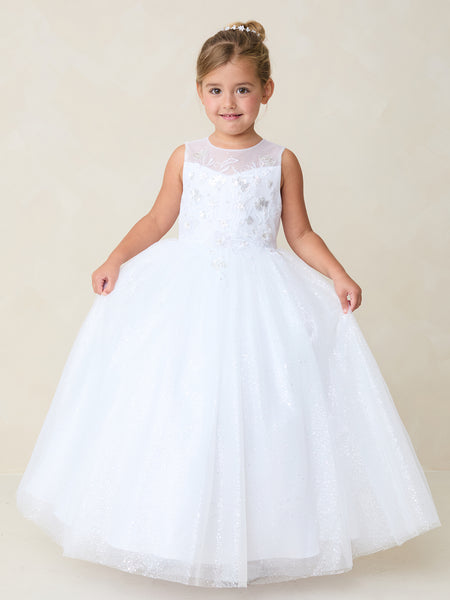 TK5887 White Dress (2-18 yrs)