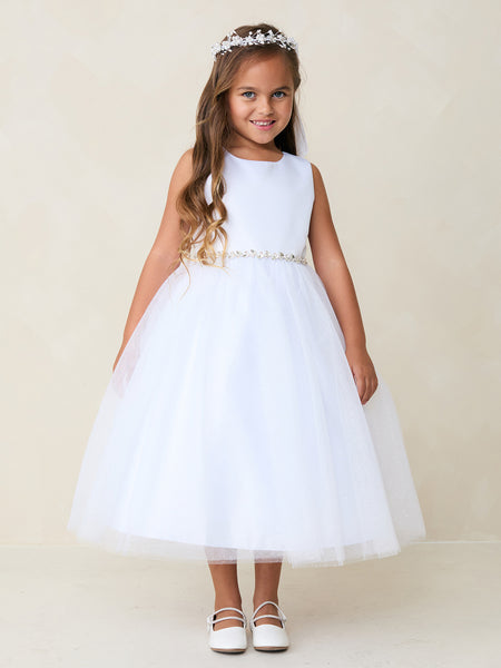 TK5888 White Dress (2-12 yrs)