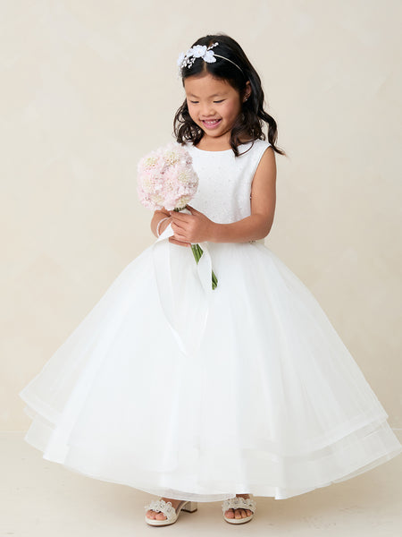 TK5889 White Dress (2-16 yrs)