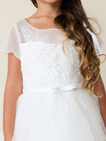 TK5890 White Dress (2-16 yrs)