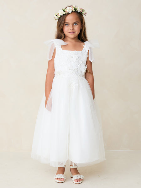 TK5891 White Dress (2-12 yrs)