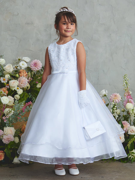 TK5896 White Dress (2-18 yrs)