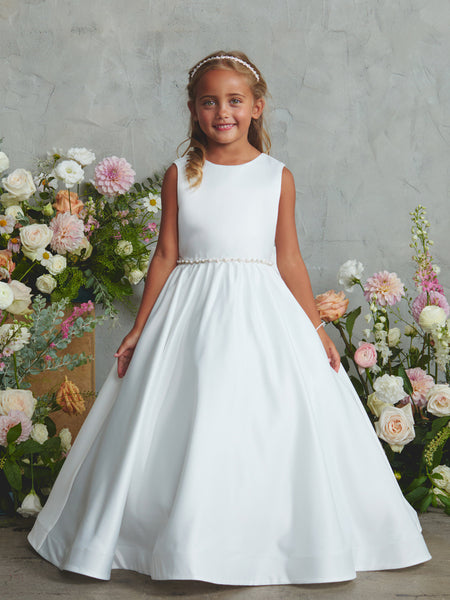 TK5900 Dress available in white & ivory (2-18 yrs)